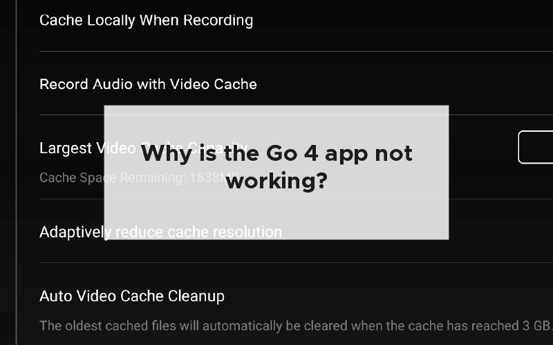 Why is the Go 4 app not working